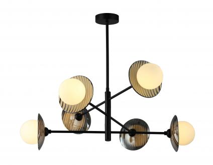 Люстра MDM-6008/6 BK+SG черный 6x40W G9 d700 h600, HAO24